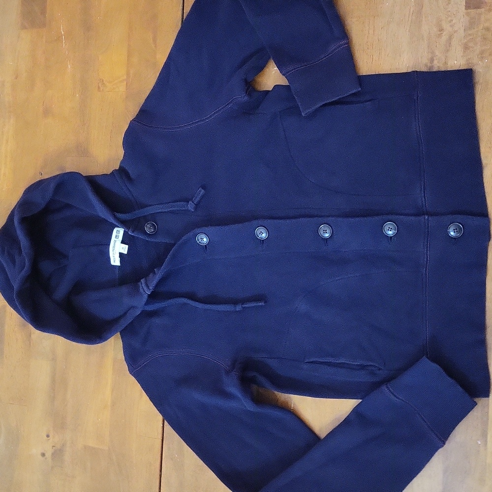 Uniqlo Womens Navy Blue Hoodie Jacket With Pockets Size XS Womens